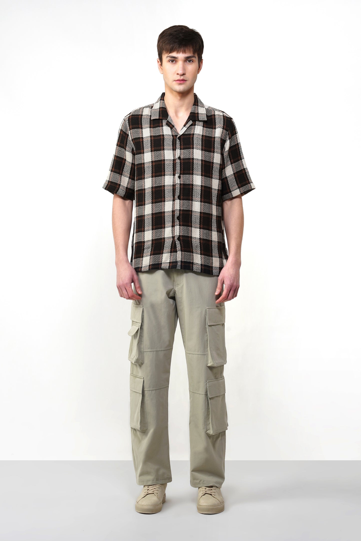 JUTE COTTON CHECK SHIRT