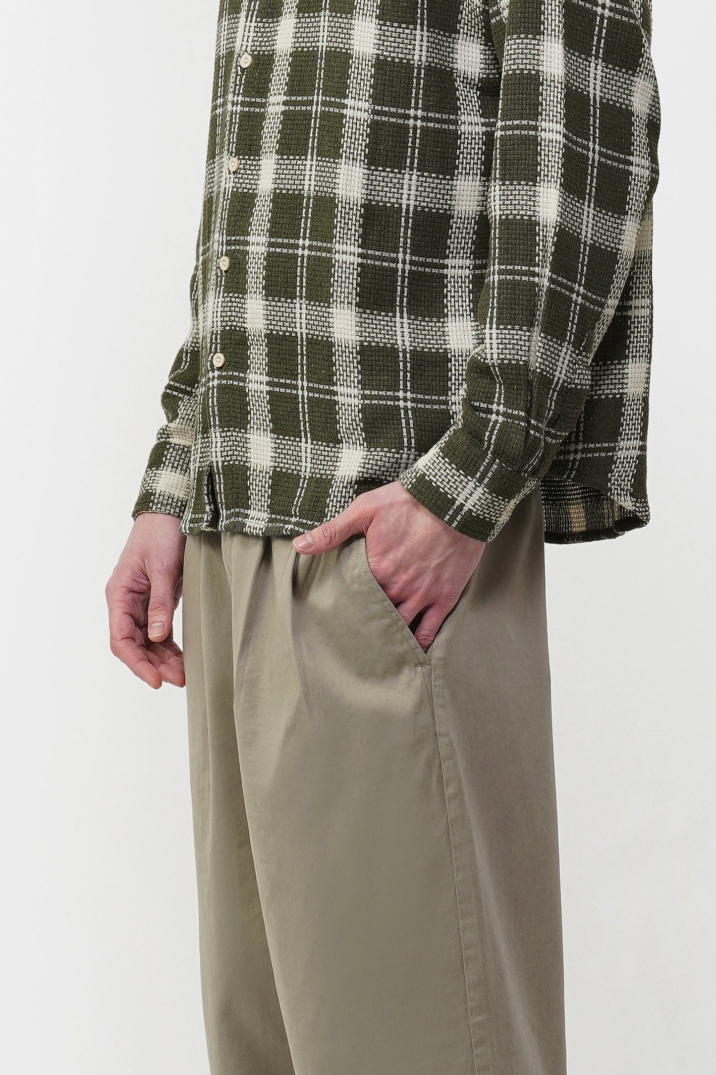 JUTE COTTON CHECK SHIRT