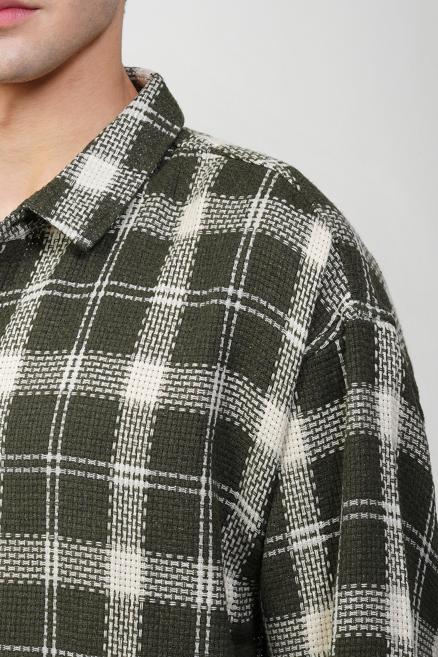 JUTE COTTON CHECK SHIRT