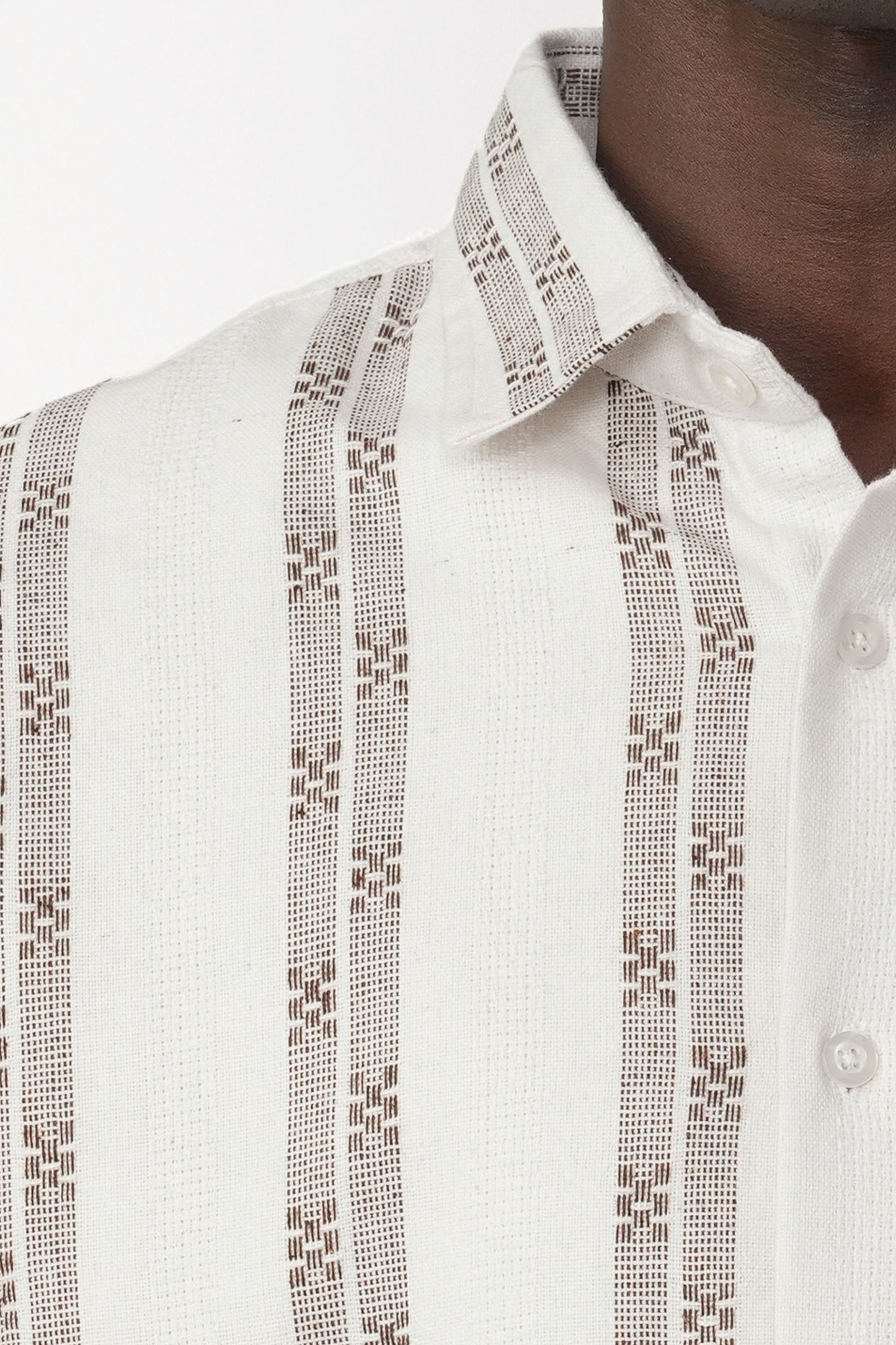 BOLD STRIPED TEXTURED SHIRT