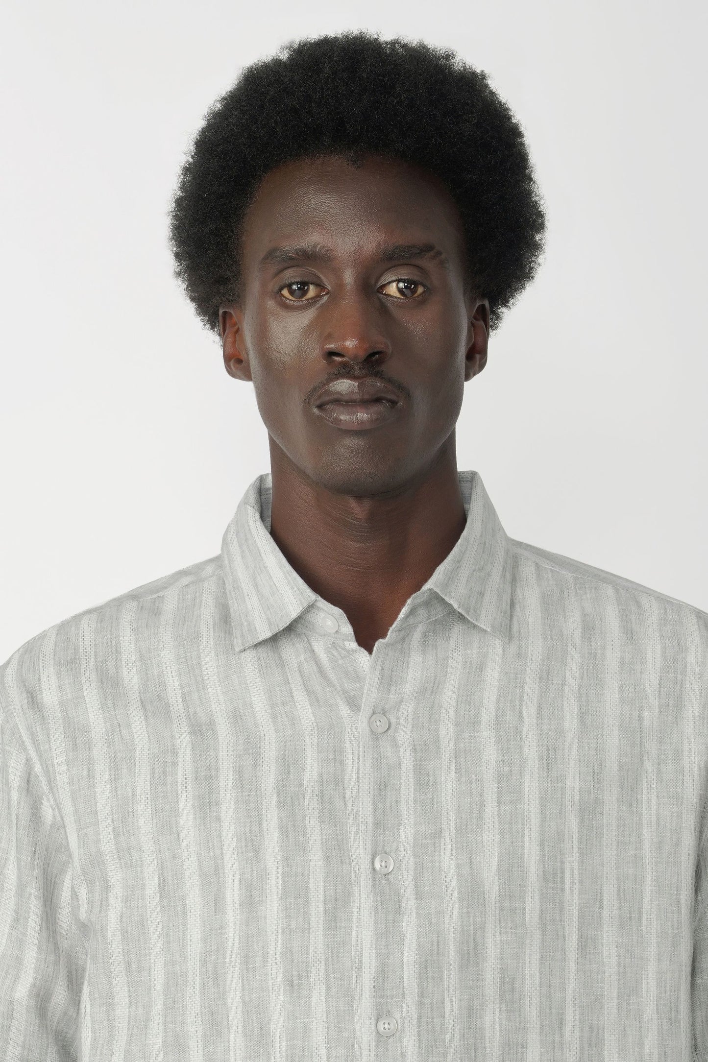 STRIPED MICRO TEXTURED SHIRT