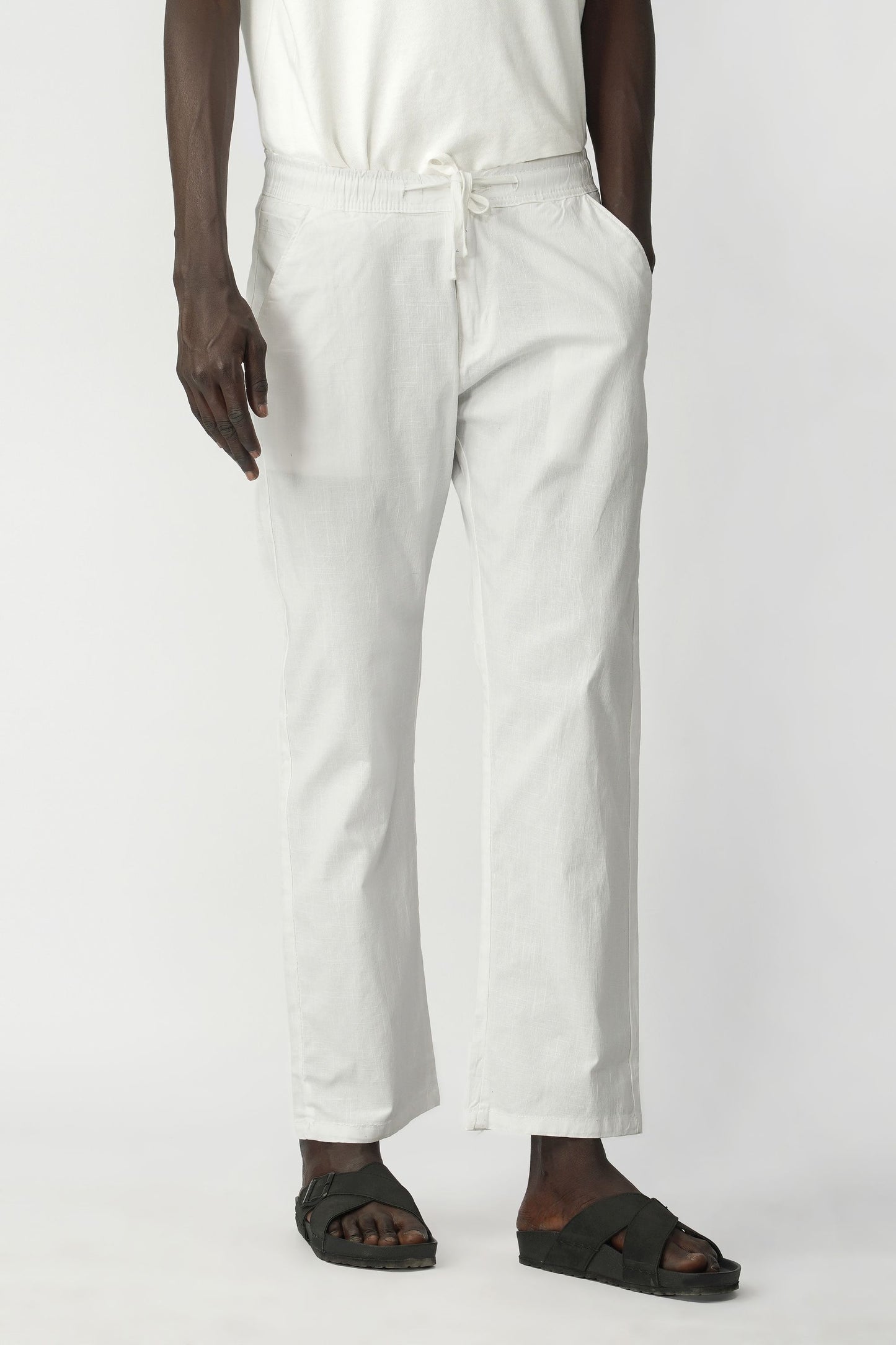 STRAIGHT FIT LINEN PANT