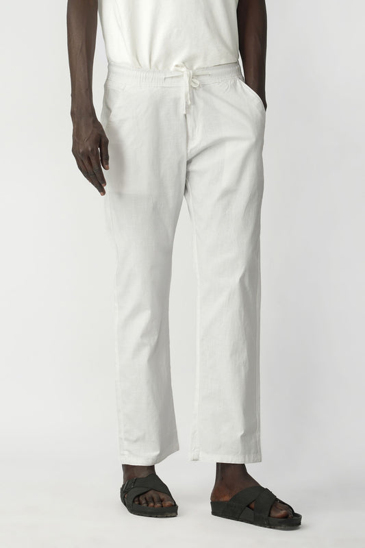 STRAIGHT FIT LINEN PANT