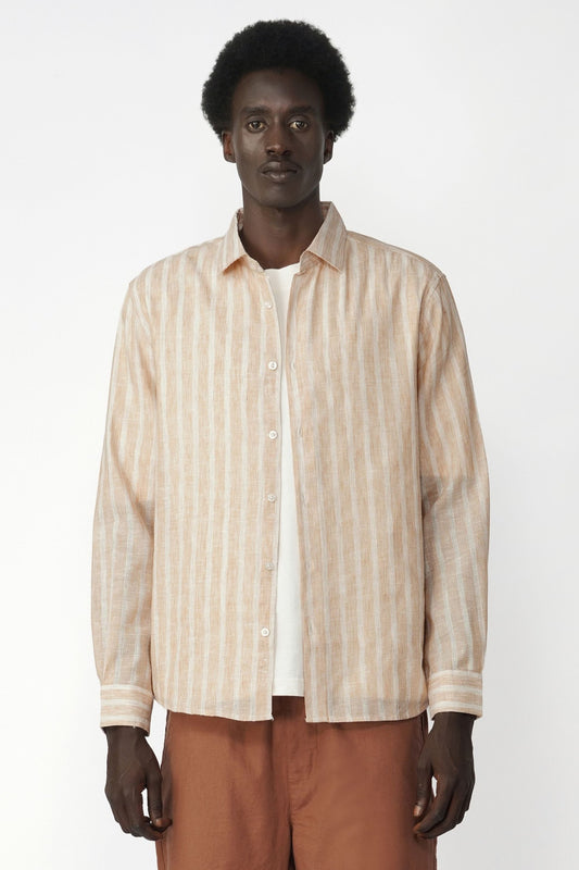 STRIPED MICRO TEXTURED SHIRT