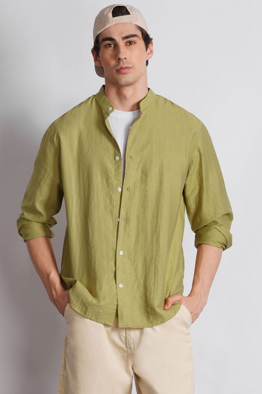 MANDARIAN COLLAR SHIRT