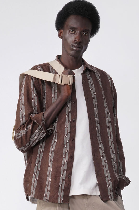 BOLD STRIPED TEXTURED SHIRT