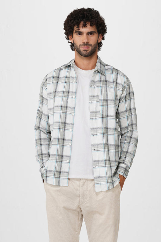 TEXTURED CHECK SHIRT