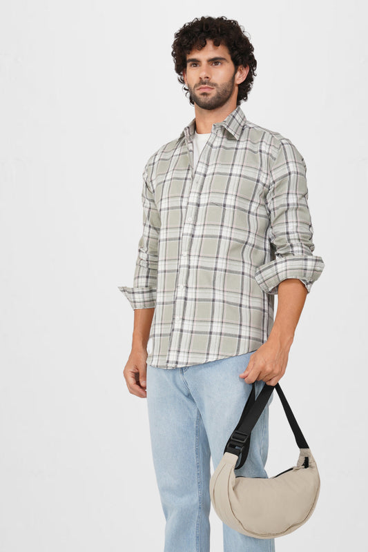 TEXTURED CHECK SHIRT