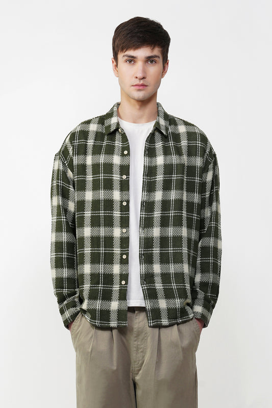 JUTE COTTON CHECK SHIRT