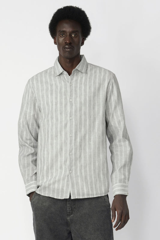 STRIPED MICRO TEXTURED SHIRT