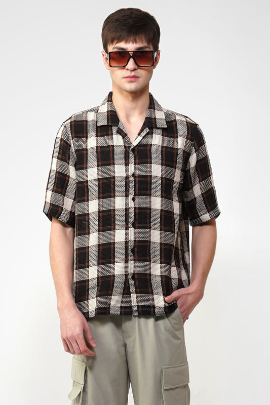 JUTE COTTON CHECK SHIRT