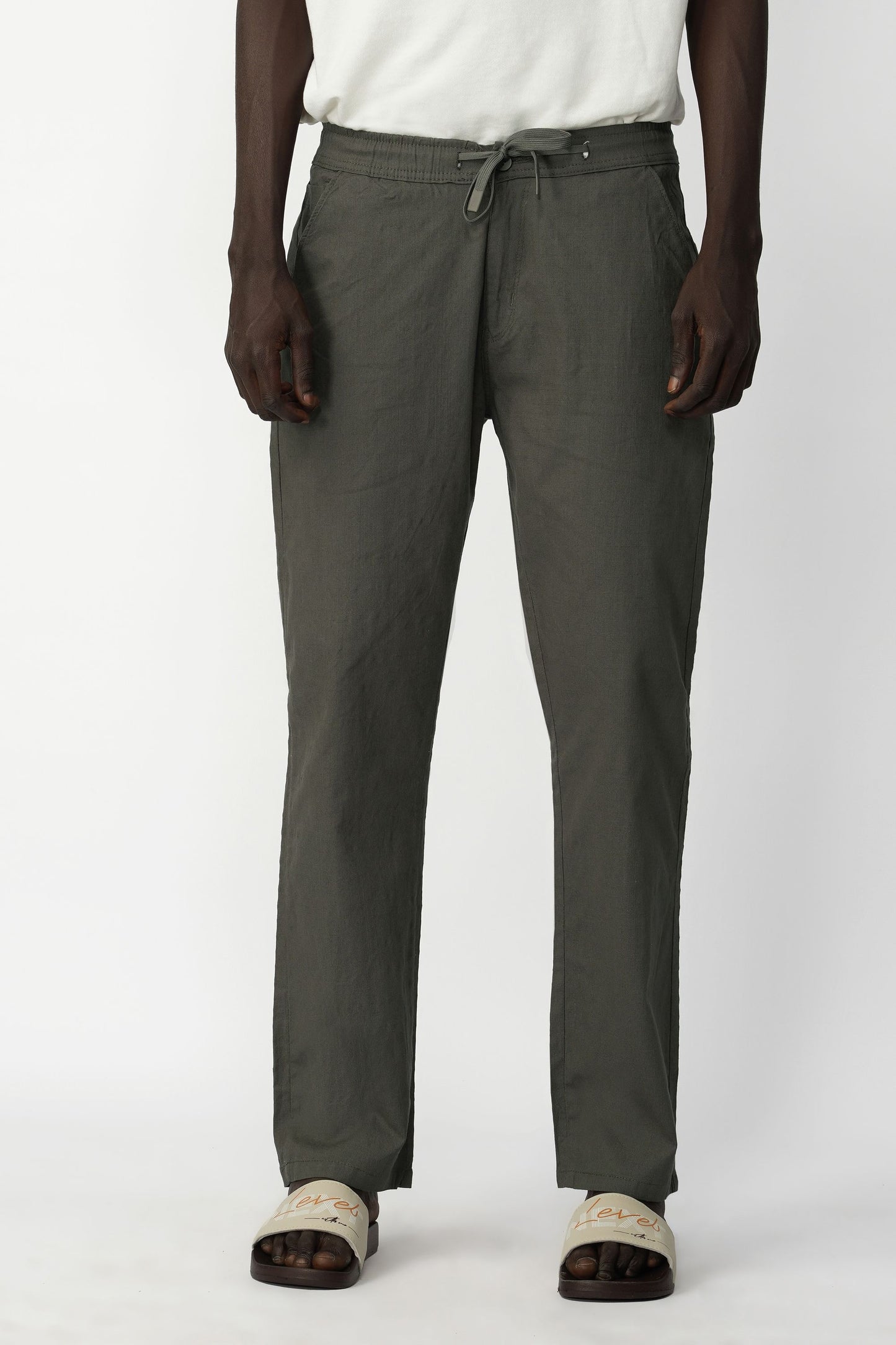 STRAIGHT FIT LINEN PANT