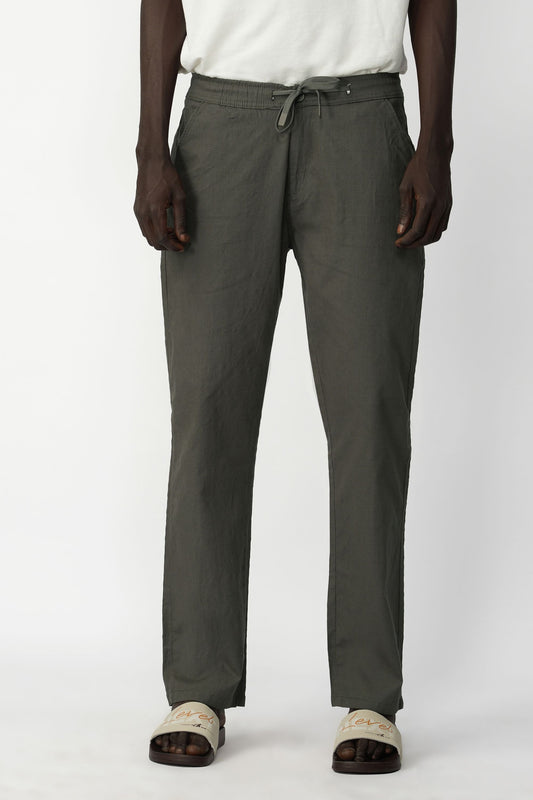 STRAIGHT FIT LINEN PANT