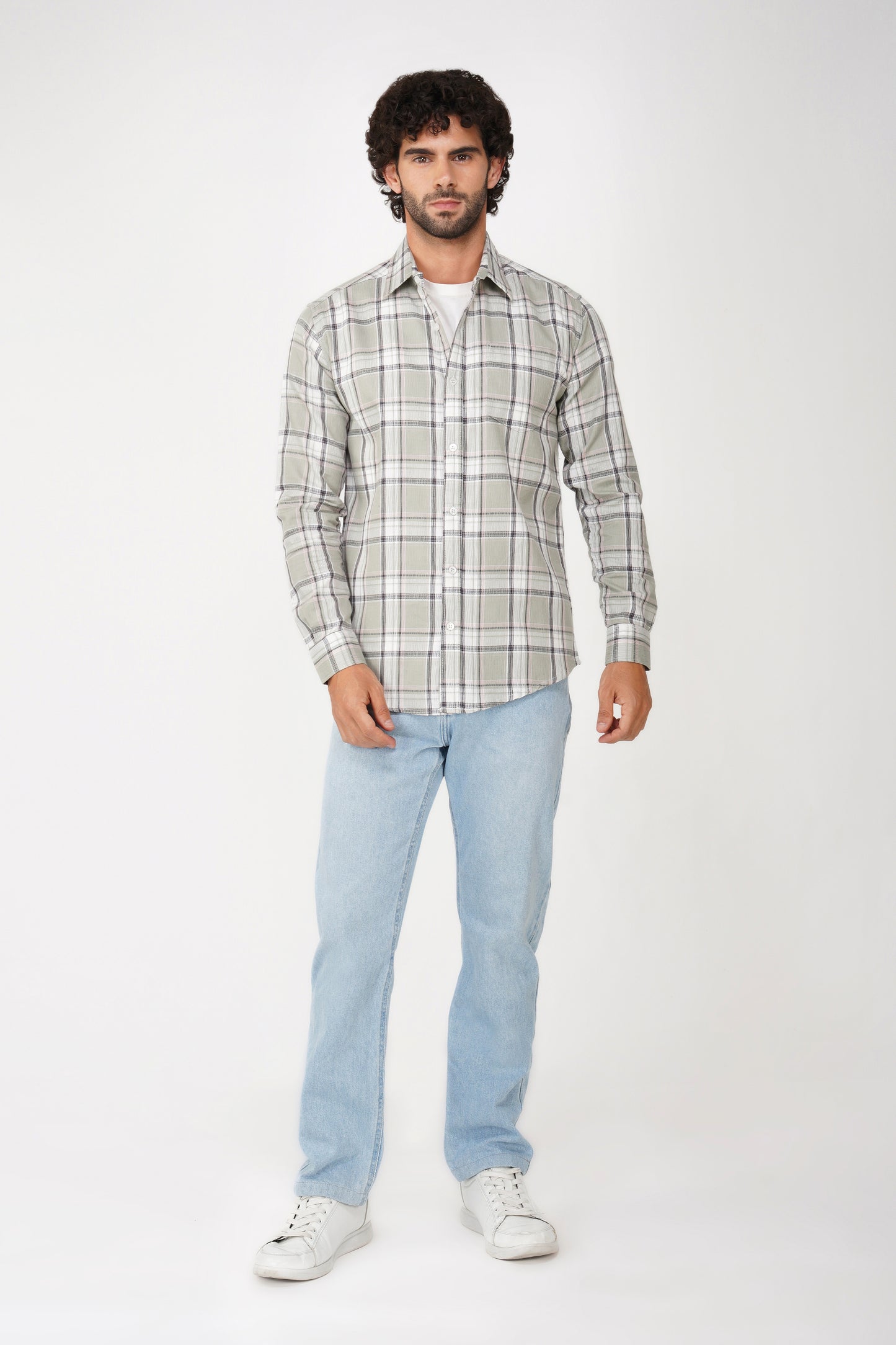 TEXTURED CHECK SHIRT