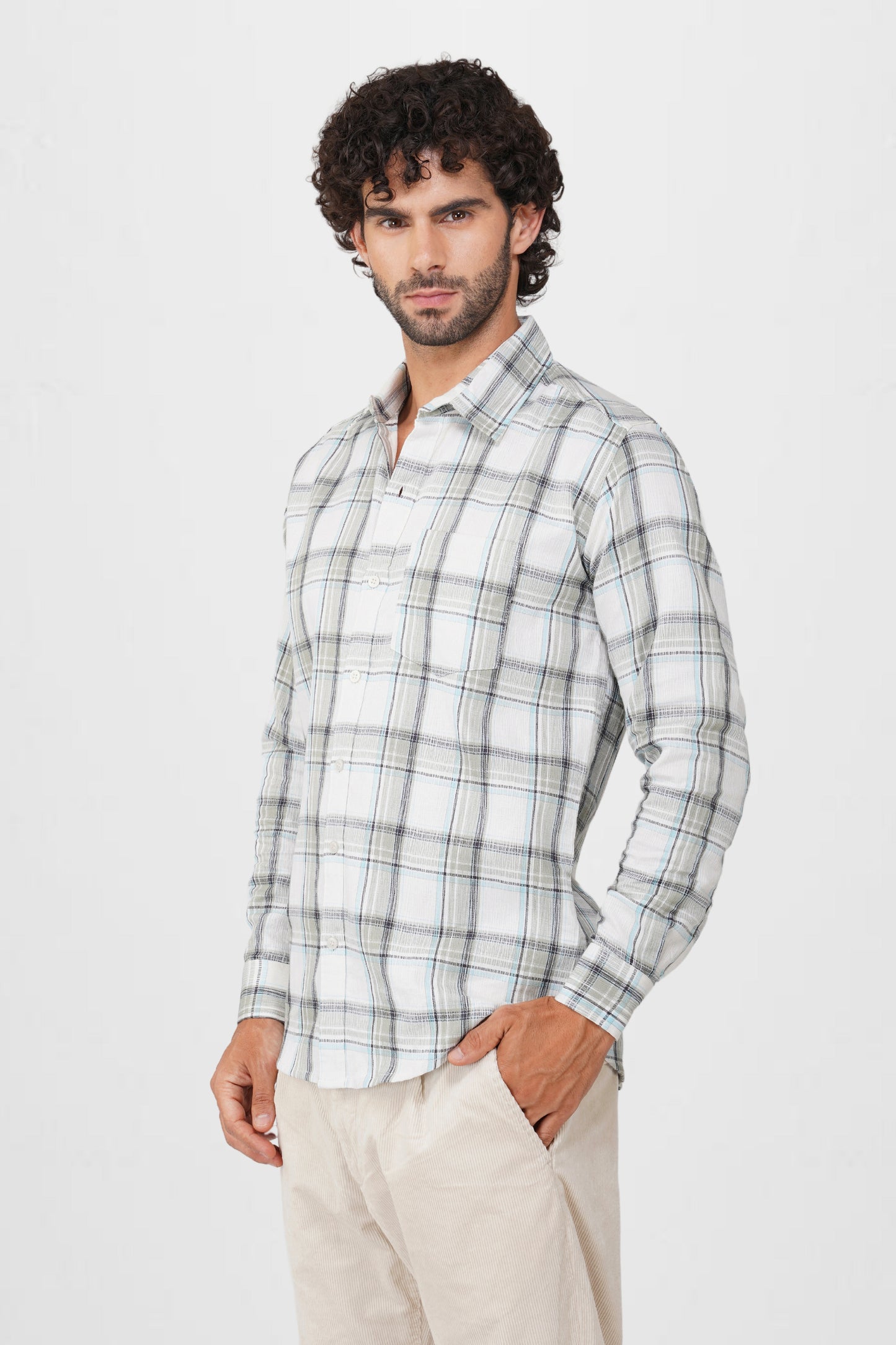 TEXTURED CHECK SHIRT