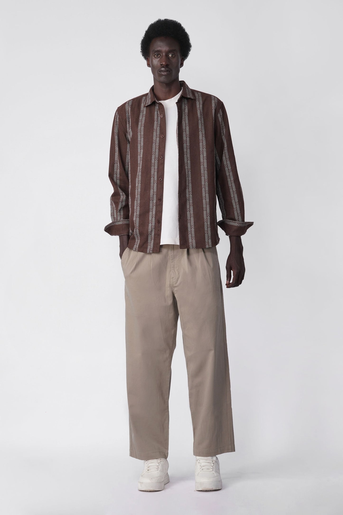 BOLD STRIPED TEXTURED SHIRT