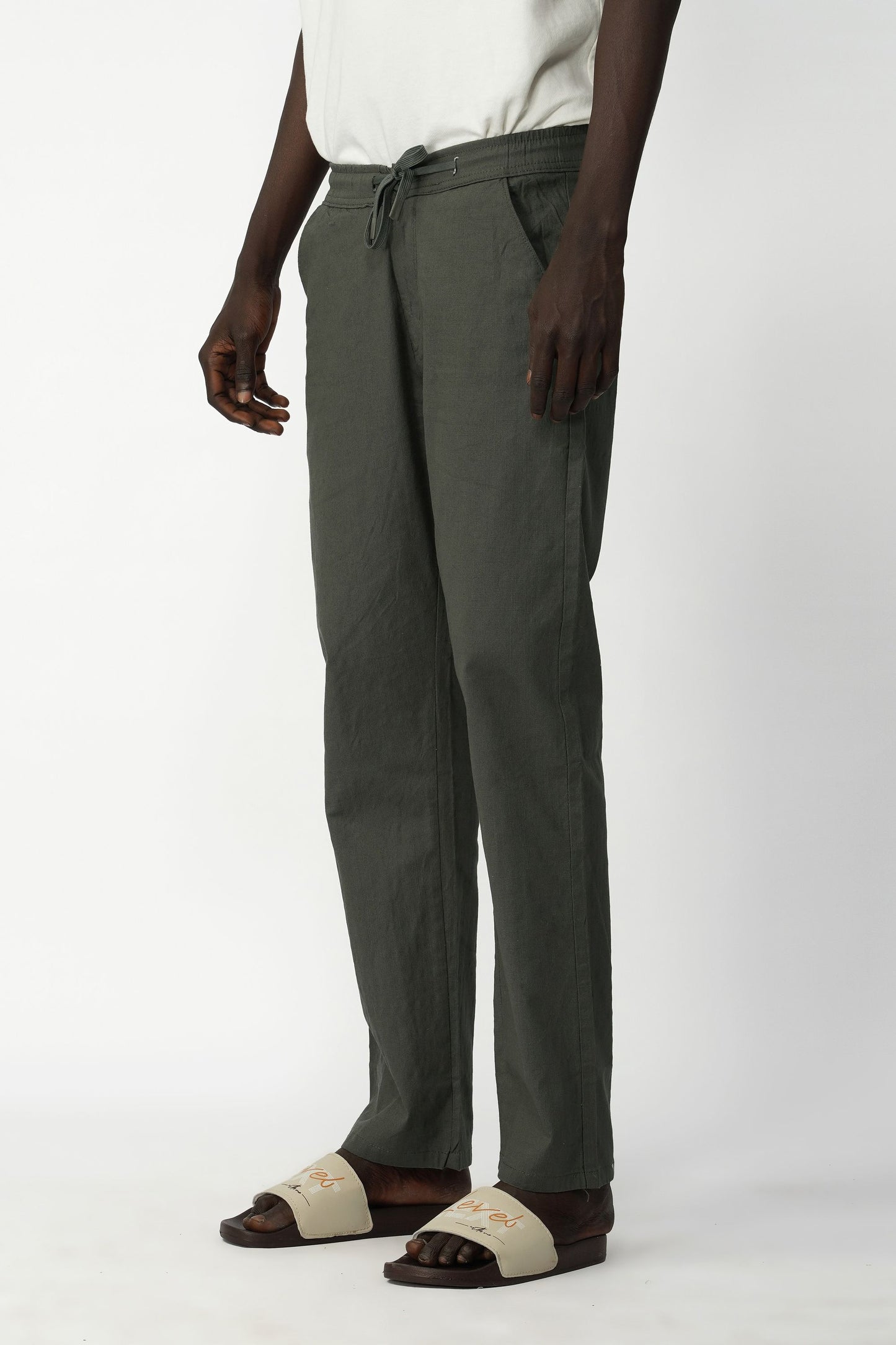 STRAIGHT FIT LINEN PANT
