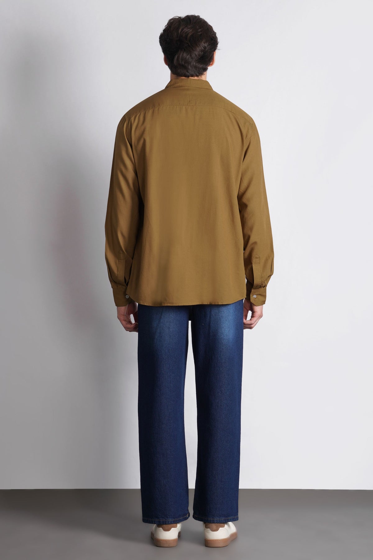 REGULAR FIT VISCOSE LINEN SHIRT