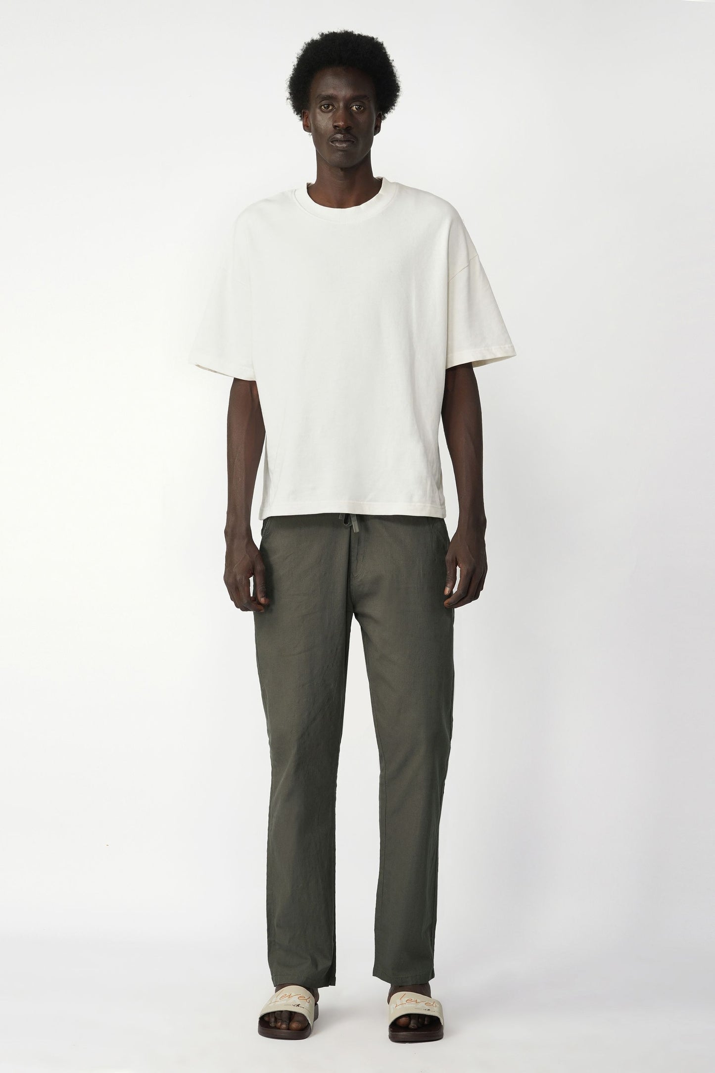 STRAIGHT FIT LINEN PANT