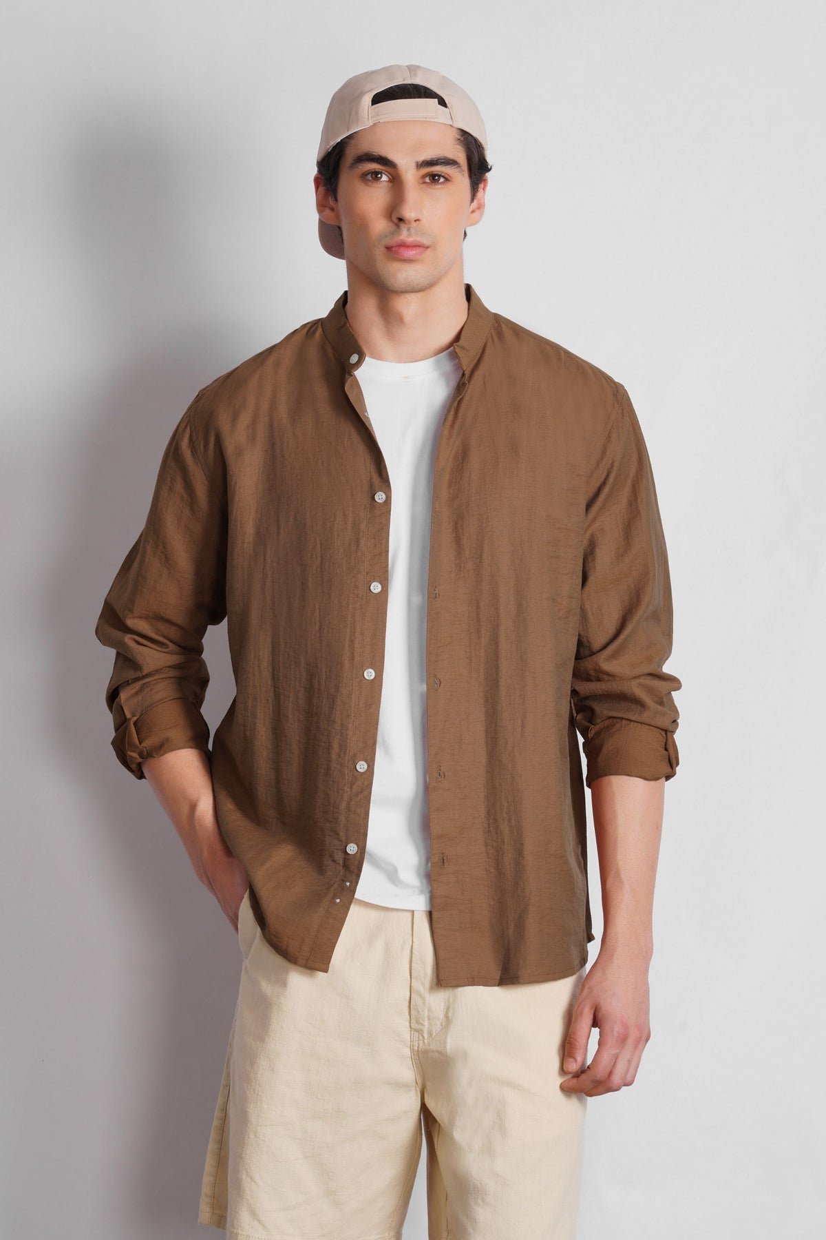 MANDARIAN COLLAR SHIRT
