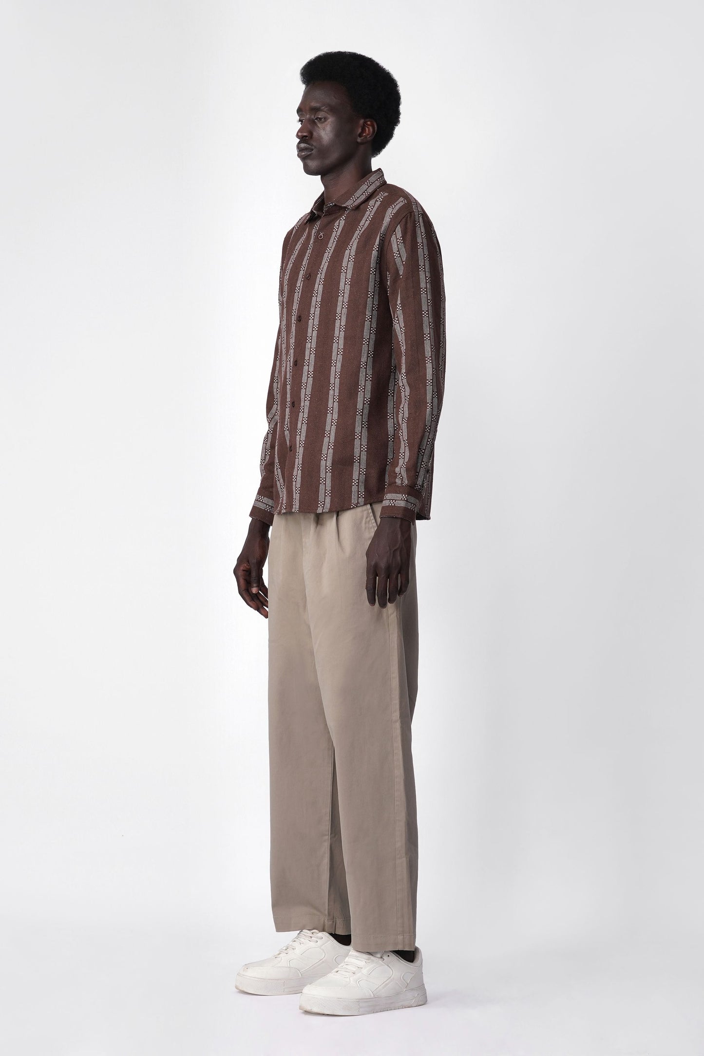 BOLD STRIPED TEXTURED SHIRT