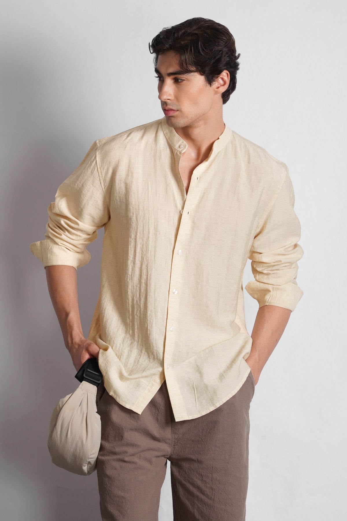 MANDARIAN COLLAR SHIRT