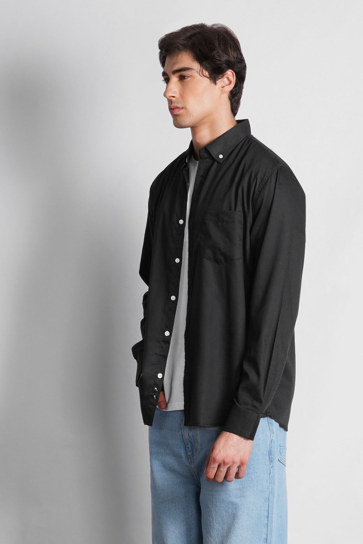BUTTON DOWN MICRO TEXTURED SHIRT