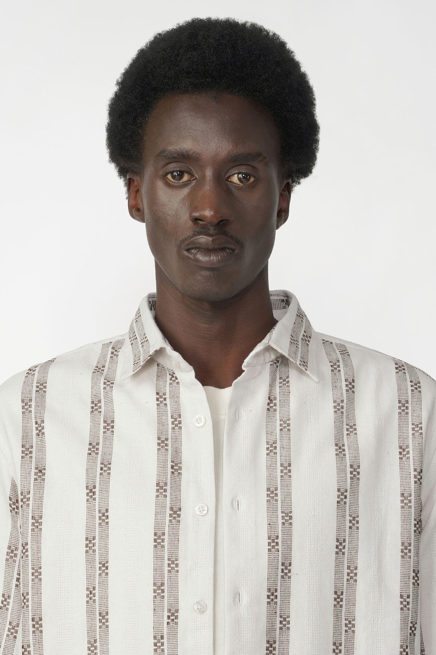 BOLD STRIPED TEXTURED SHIRT