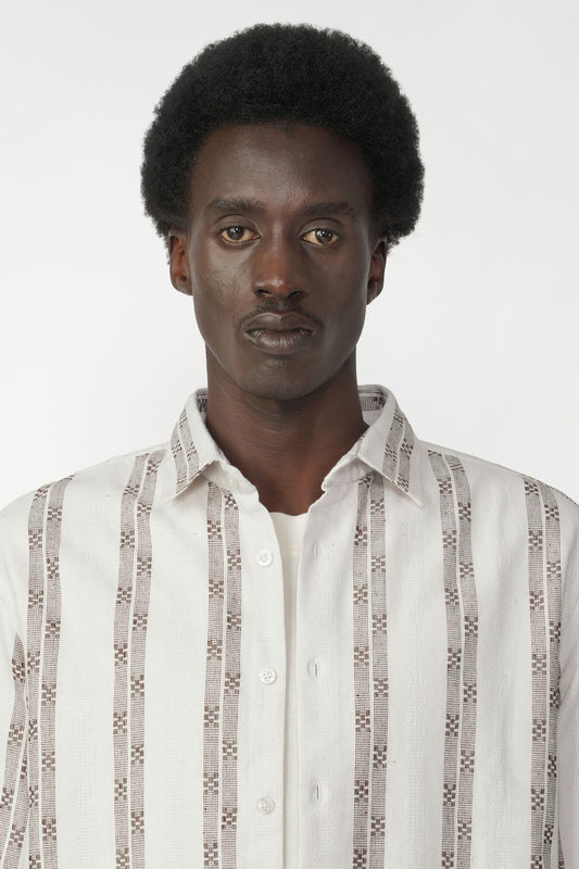 BOLD STRIPED TEXTURED SHIRT