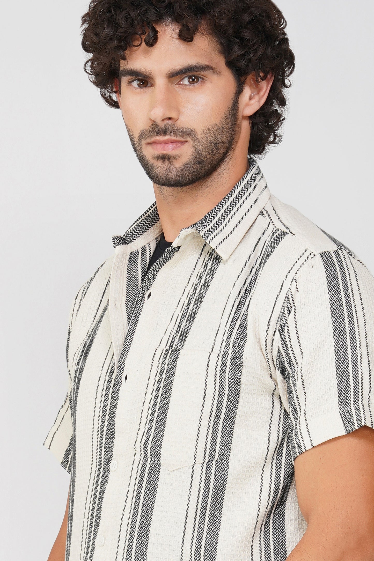 TEXTURED WAFFLE SHIRT