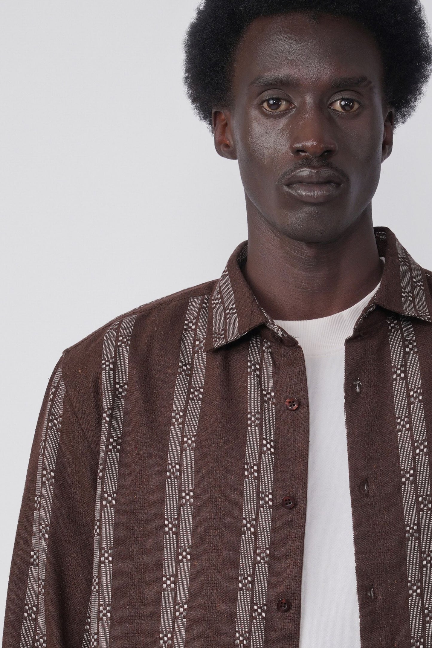 BOLD STRIPED TEXTURED SHIRT