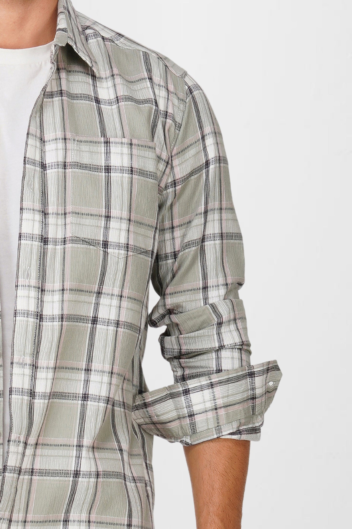 TEXTURED CHECK SHIRT