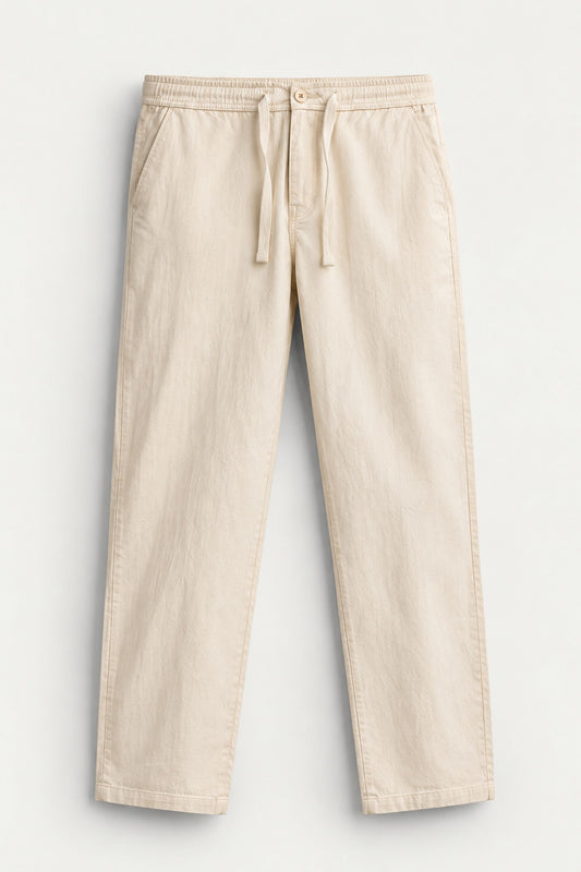 STRAIGHT FIT LINEN PANT
