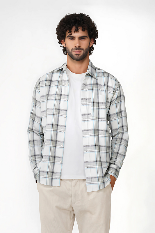 TEXTURED CHECK SHIRT - ROUIS